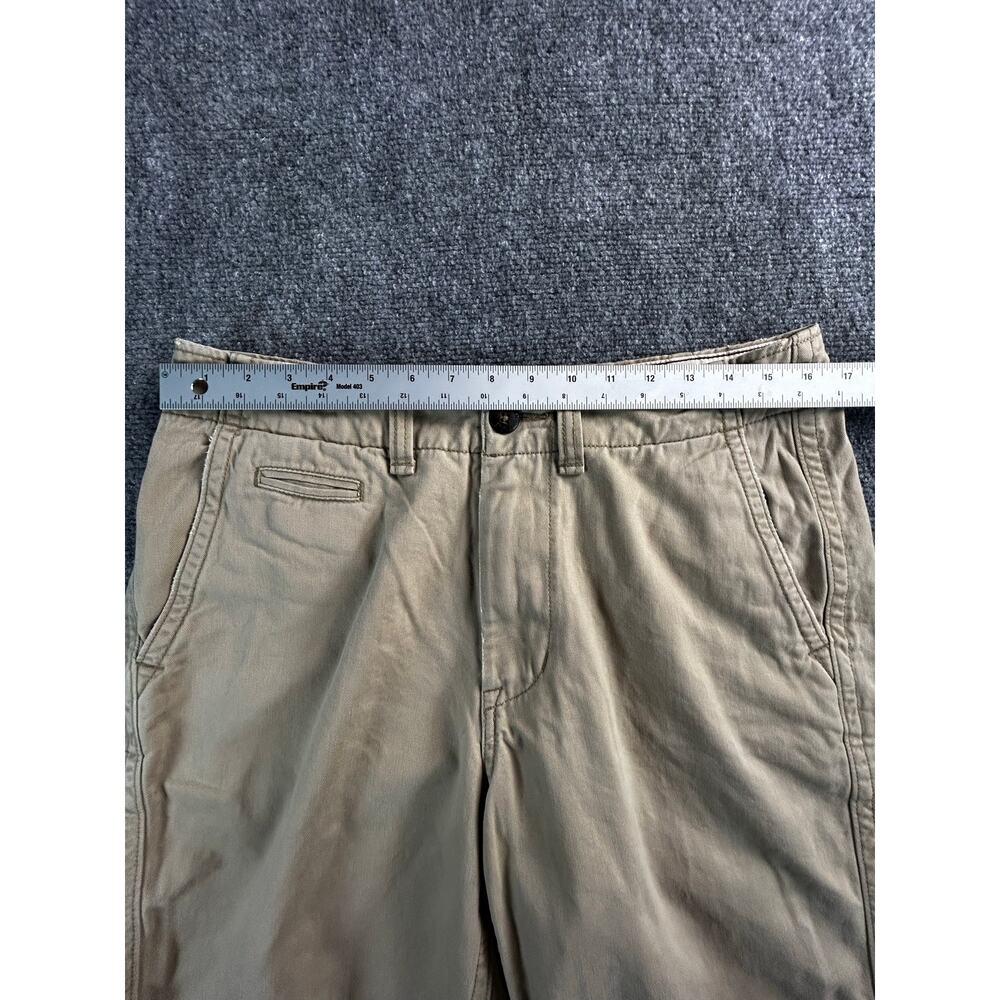 American Eagle Classic Chino Shorts Mens 32 Khaki Flat Front Casual Cotton - Picture 6 of 11